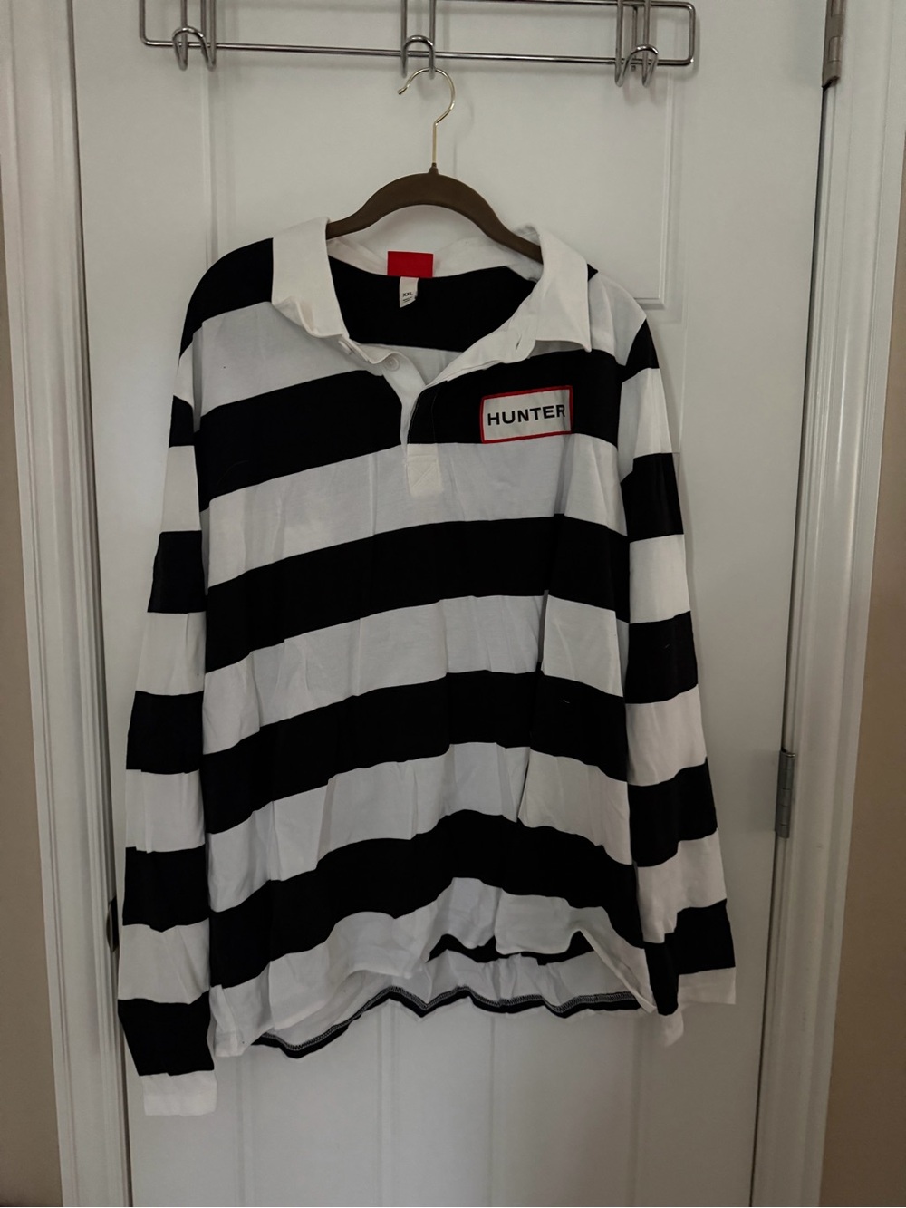 Hunter x Target Black & White Striped Rugby Shirt XXL
